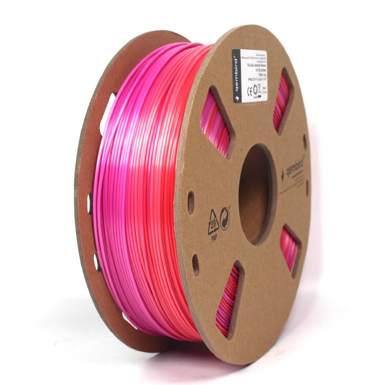 Filament for 3D Printer PLA 1.75mm Gembird Silk Rainbow ( Red+Purple) 1kg