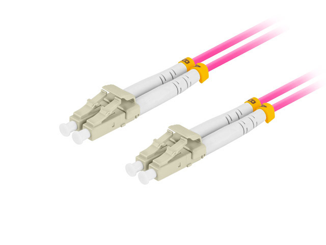 Cable Fiber Optic Duplex MM LC/UPC-LC/UPC 1m OM4 Lanberg Violet