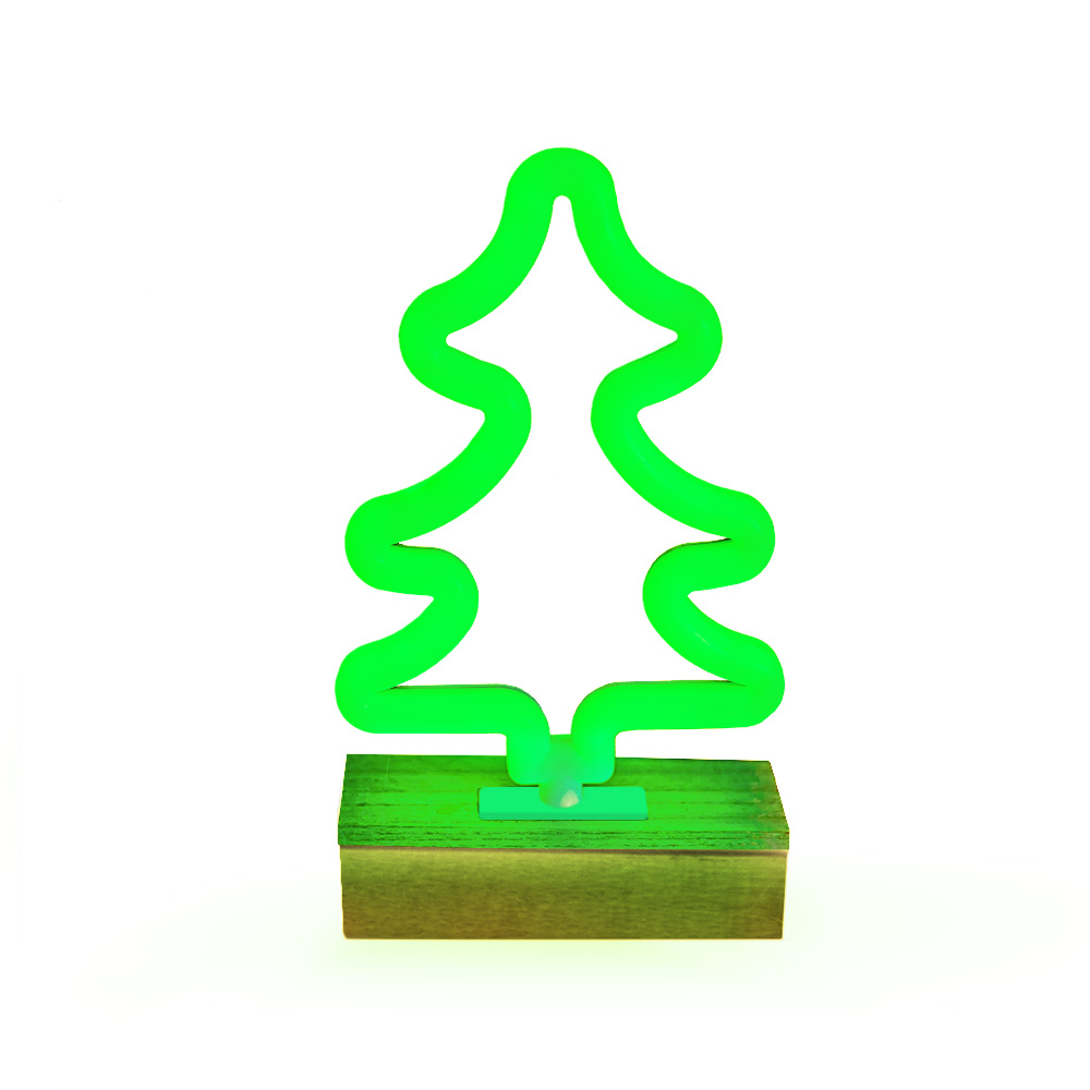 LED Lights Neon Christmas Tree FLNW03 w/Stand Green