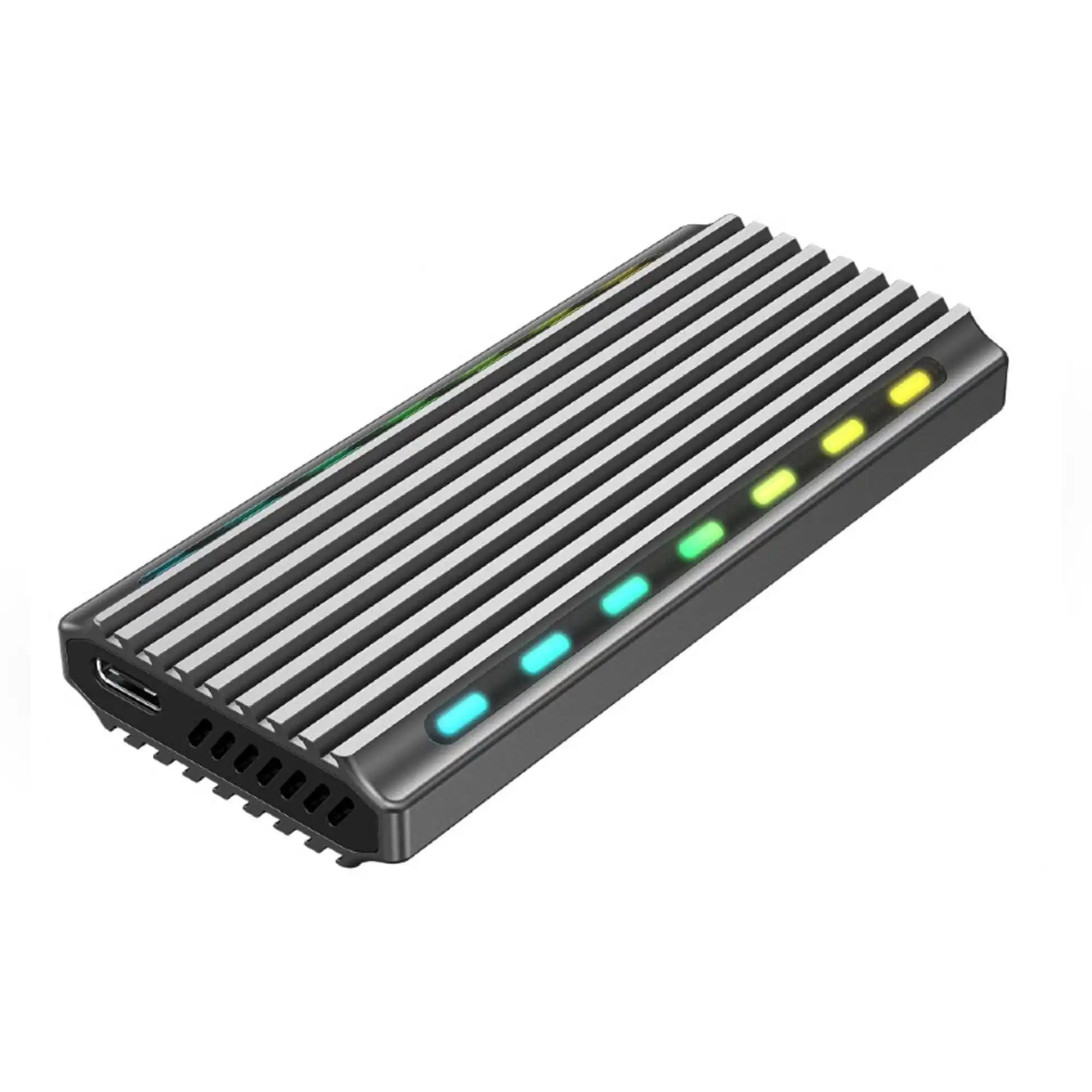 External Rack USB 3.1 for M.2 Drive NVMe Gembird Aluminium RGB