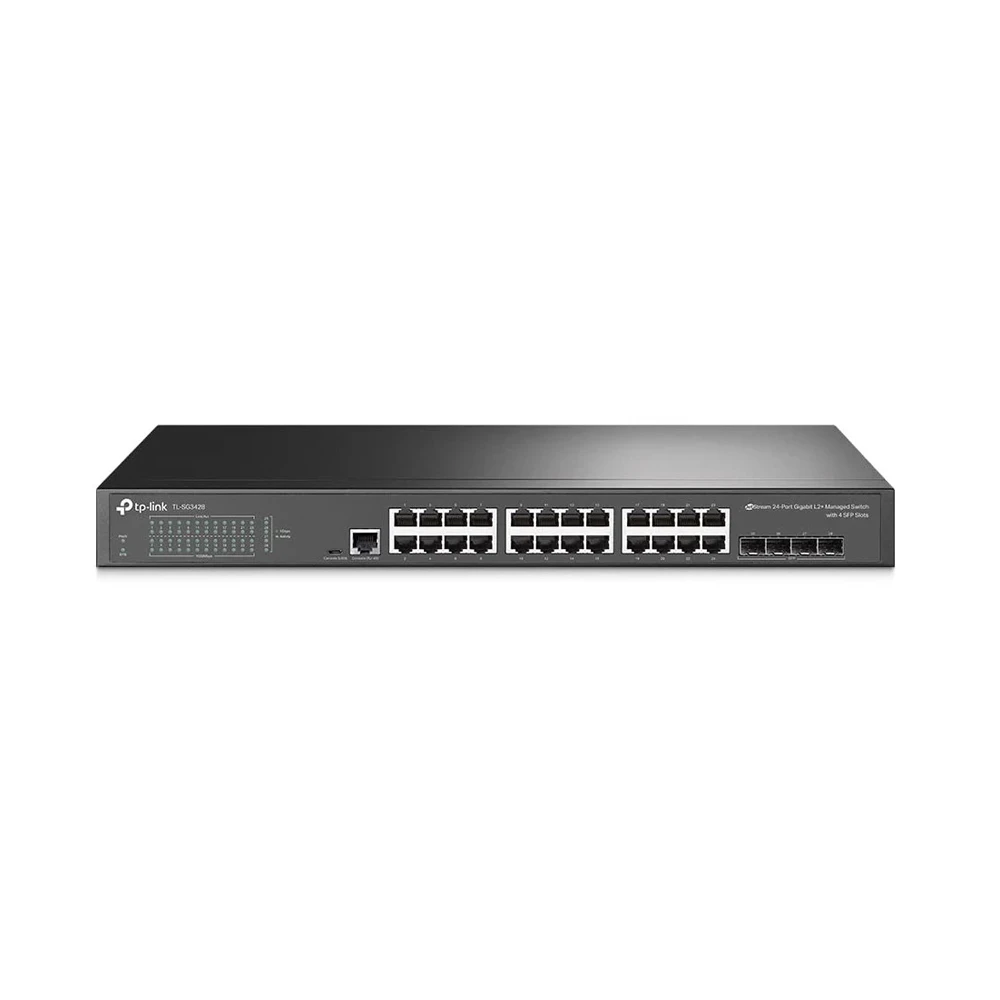 TP-Link Switch 24port 10/100/1000 TL-SG3428 Rack mountable w/4 SFP ports