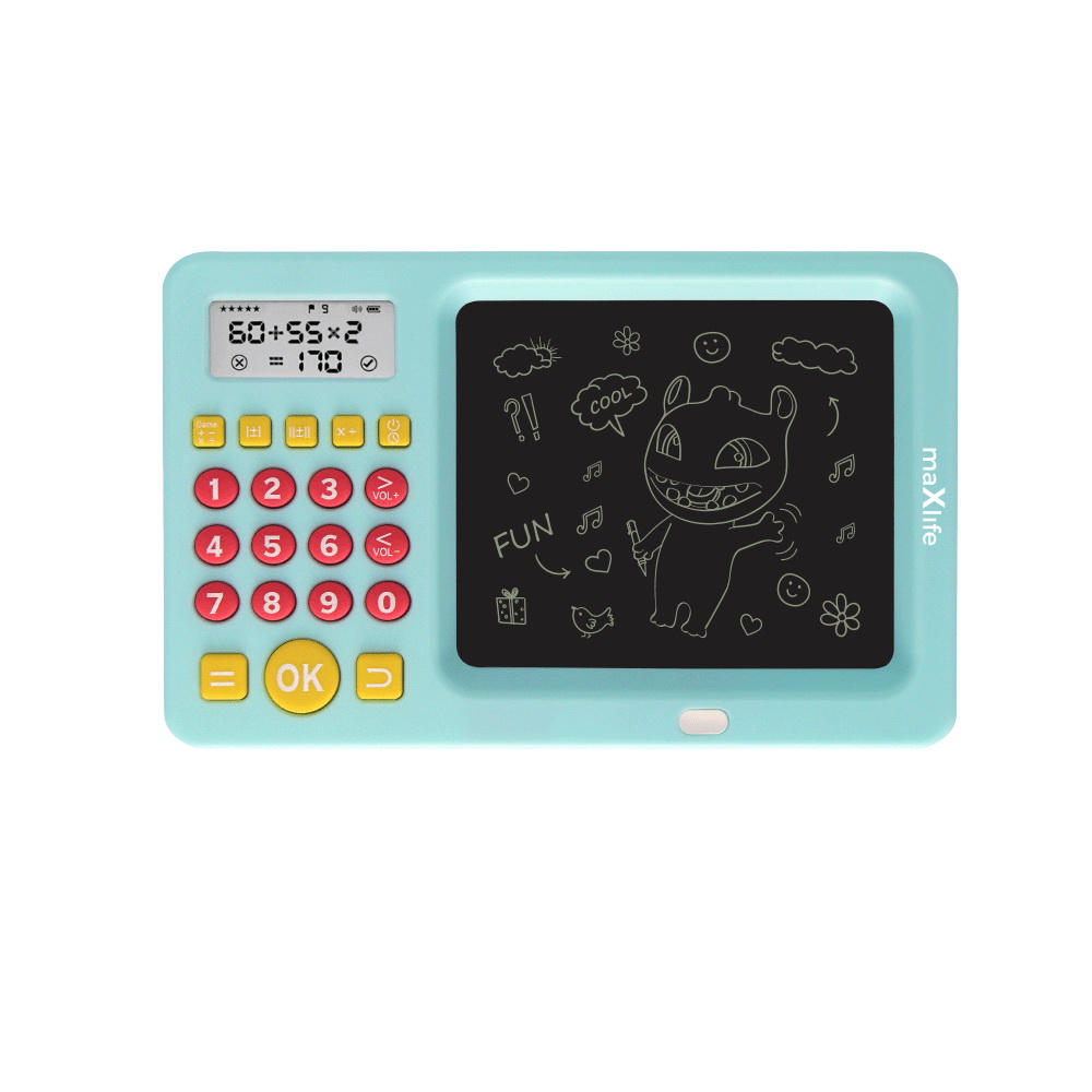 Maxlife LCD Writing Tablet MXWB-01 w/Calculator Blue