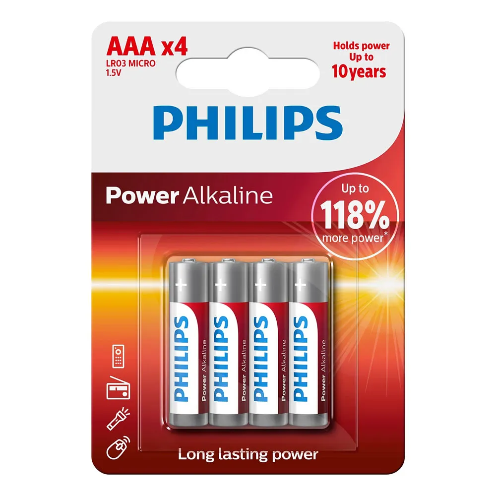 Batteries Philips PowerAlkaline AAA 4 pack