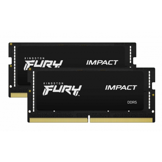 SODIMM Notebook Memory Kingston Fury Impact 64GB CL38 DDR5 4800MHz Kit (2x32)