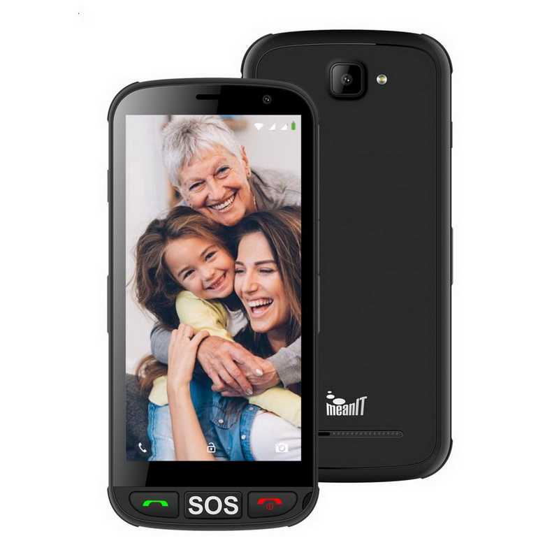 Smartphone Senior 5" MeanIT S5 Black Quad Core 1.3GHz/2GB/16GB/Dual SIM/2MP+0.3MP/A11 Go