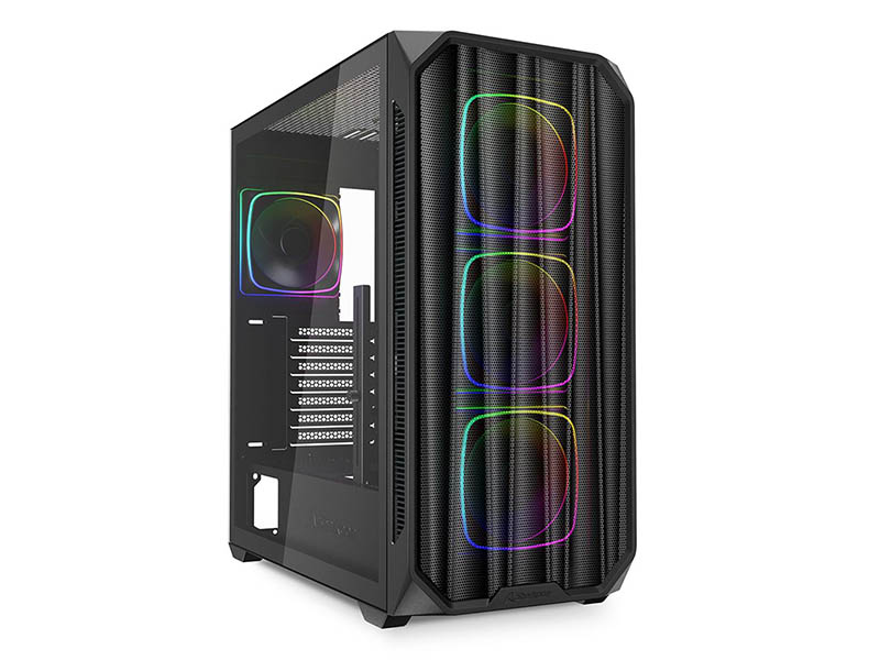 ATX Midi Tower Case Sharkoon AK5M Black ARGB w/2xUSB 3.0, Type-C USB 3.2, 4x 120mm Fans