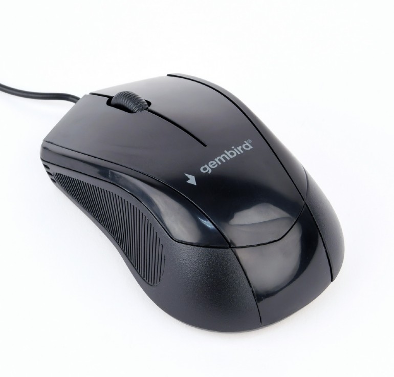GEMBIRD MUS-3B-02 USB OPTICAL MOUSE 1000DPI BLACK