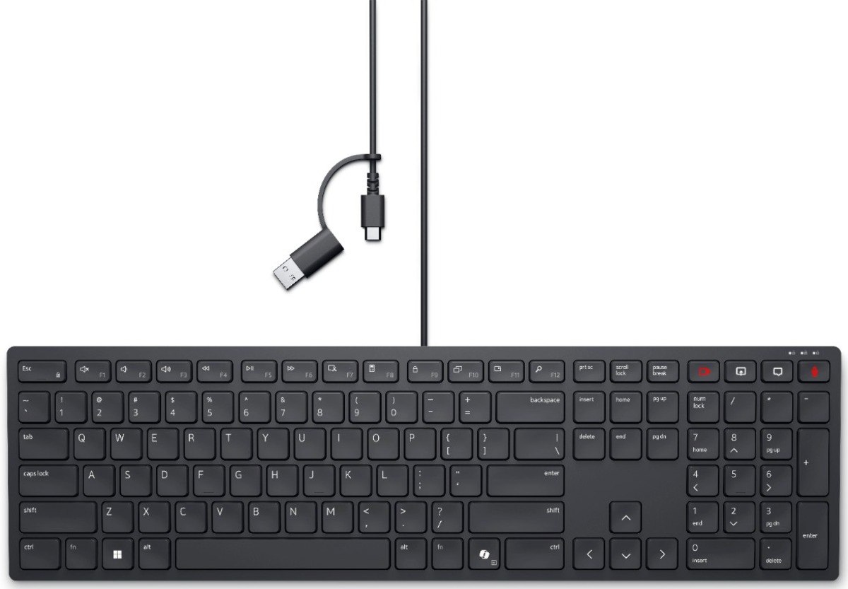 Keyboard Dell Multimedia Collaboration KB525C Pro USB-C Black