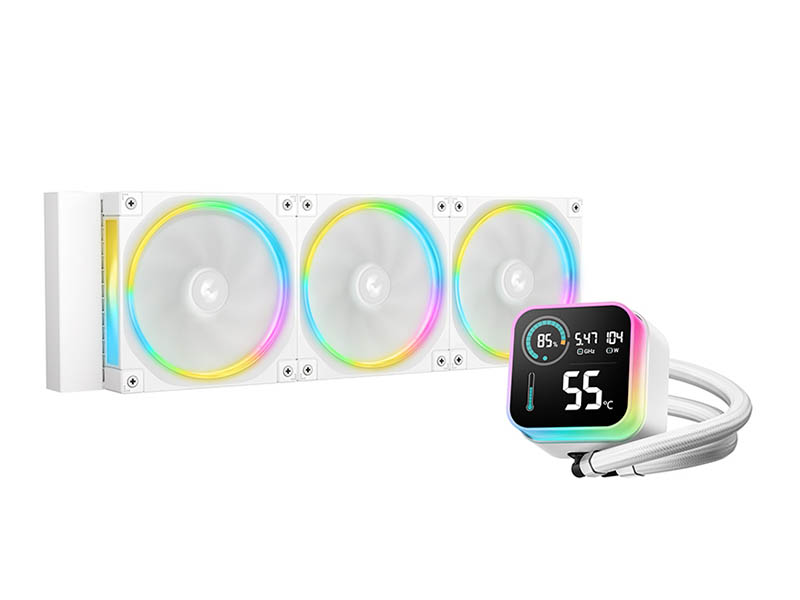 Cooler Liquid Deepcool LQ360 ULTRA WH Halo ARGB w/LCD Display , All Intel/AMD White