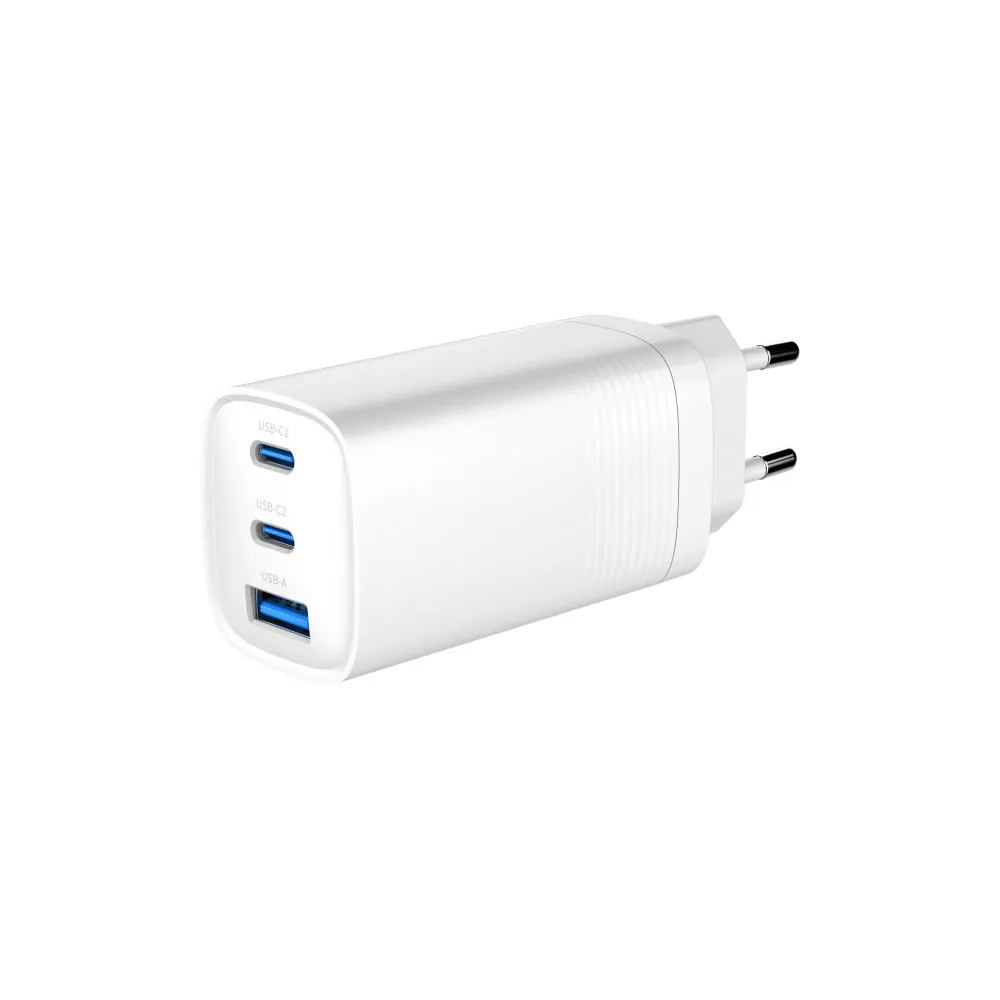 Gembird 3-port 65 W GaN USB PowerDelivery fast charger