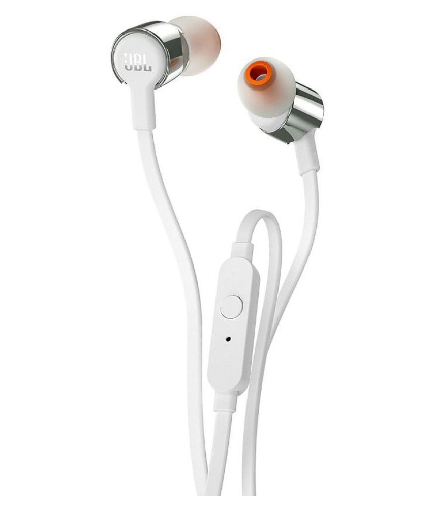Earphones JBL T290 w/microphone Gray