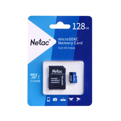 Secure Digital Micro Netac 128GB SDXC cl10 UHS-I 80MB Read w/Adapter