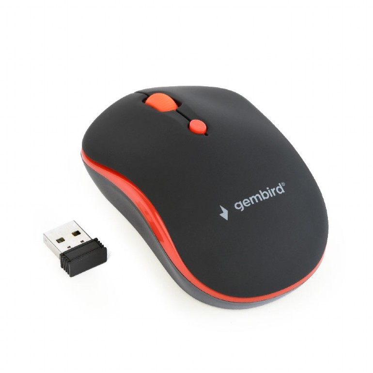 Mouse Gembird Wireless MUSW-4B-03 Optical 1600DPI Black/Red