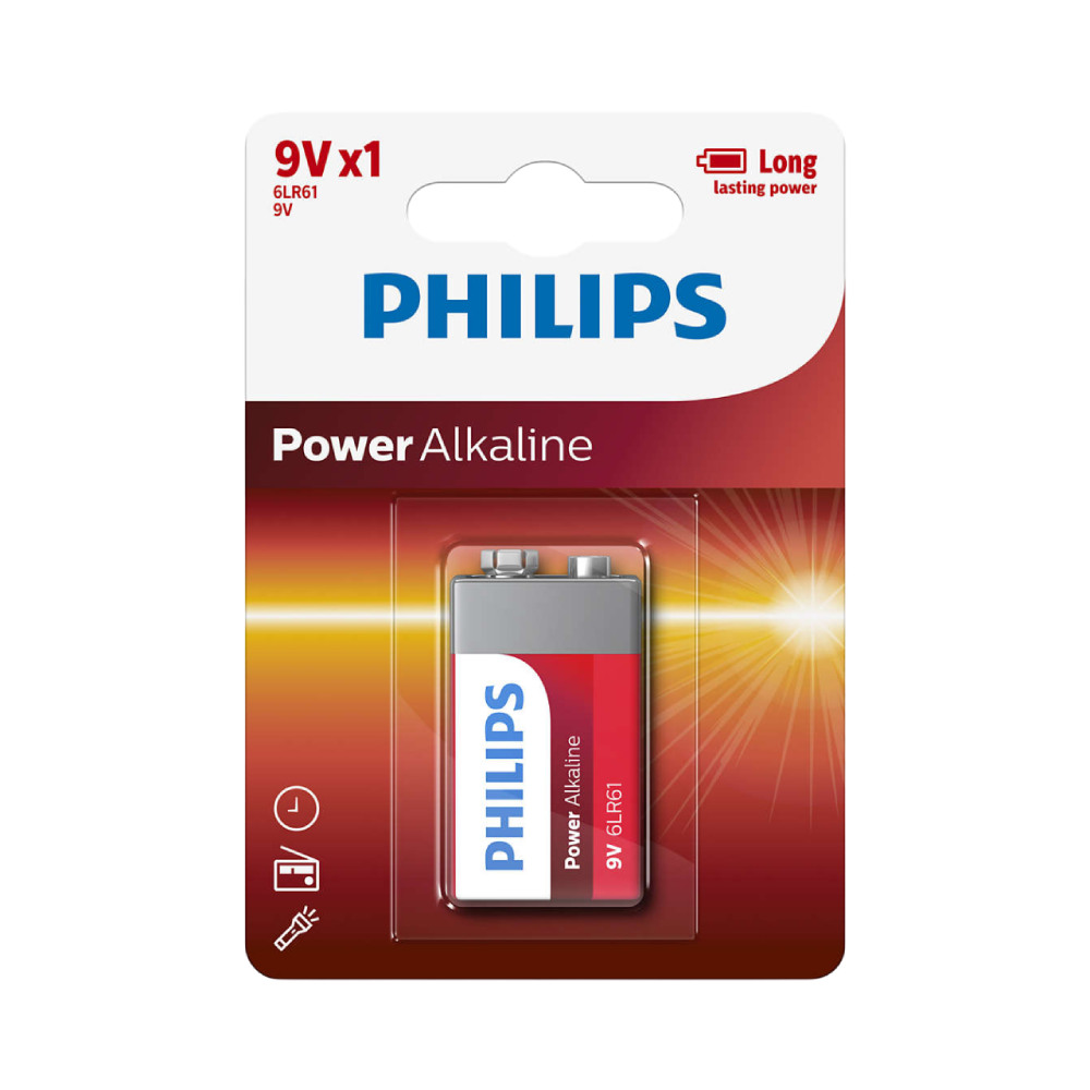 Battery Philips 9V 1pack Alkaline