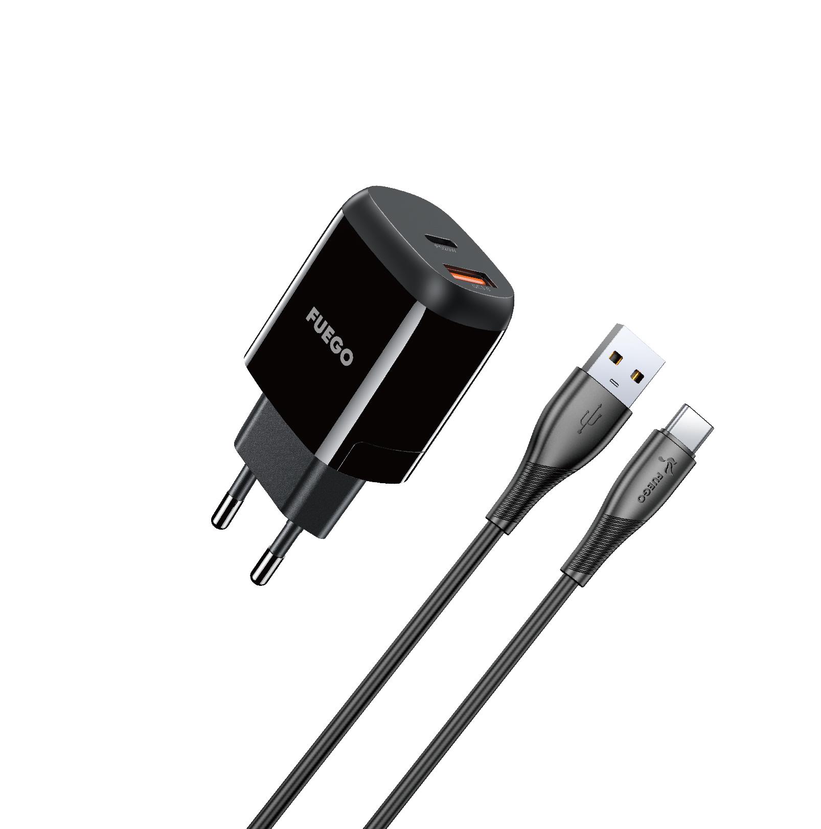 Полнач FUEGO 20W + TYPE C CABLE 1m (FGC20W) Black