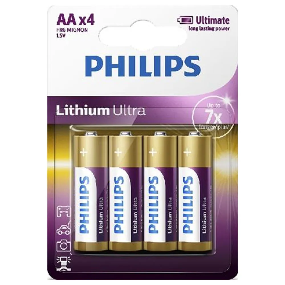 Batteries Philips Ultra AA Lithium 4pack