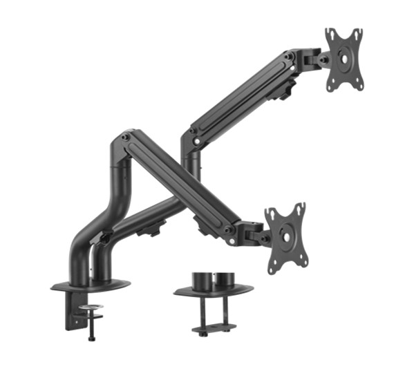 Monitor Desktop Stand Gembird for 2 Monitors Gas Spring Black
