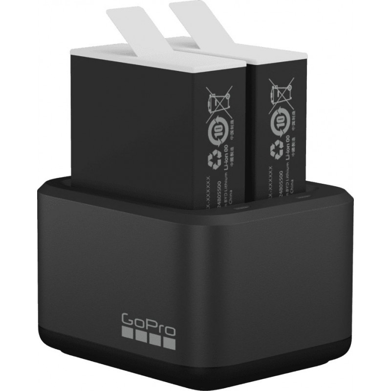 GoPro Dual Battery Charger + Enduro Batteries Hero 12/11/10/9