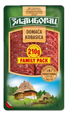 ЗЛАТИБОРАЦ ДОМАШ. КОБАСИЦА ФЕМИЛИ СЛАЈС 210 ГР