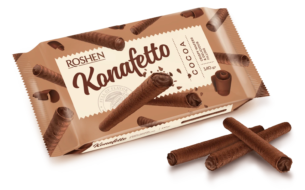 РОШЕН КОНАФЕТО РОЛЕР КАКАО 140 ГР