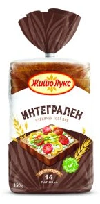 ЖИТО ЛУКС – ТОСТ ЛЕБ ПЧЕНИЧЕН ИНТЕГРАЛЕН 350 Г