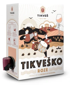ТИКВЕШ РОЗЕ ВИНО КУТИЈА 3Л.