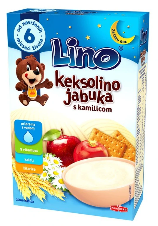 ЛИНО КЕКСОЛИНО СО ЈАБОЛКО И КАМИЛИЦА 200 ГР