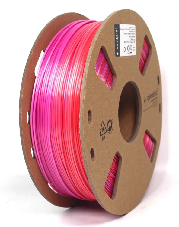 Filament for 3D Printer PLA 1.75mm Gembird Silk Rainbow ( Red+Purple) 1kg