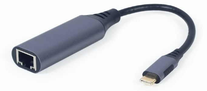 Кабел Adapter USB Type-C to Gigabit LAN Gembird Space Grey