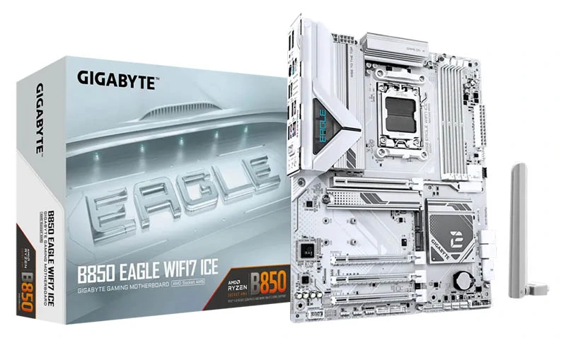 MB Gigabyte B850 EAGLE WIFI7 ICE DDR5 AM5 8200MHz OC/3xM.2/BT5.4/2.5GBit/Type-C/PCIe 5.0/DP/HDMI