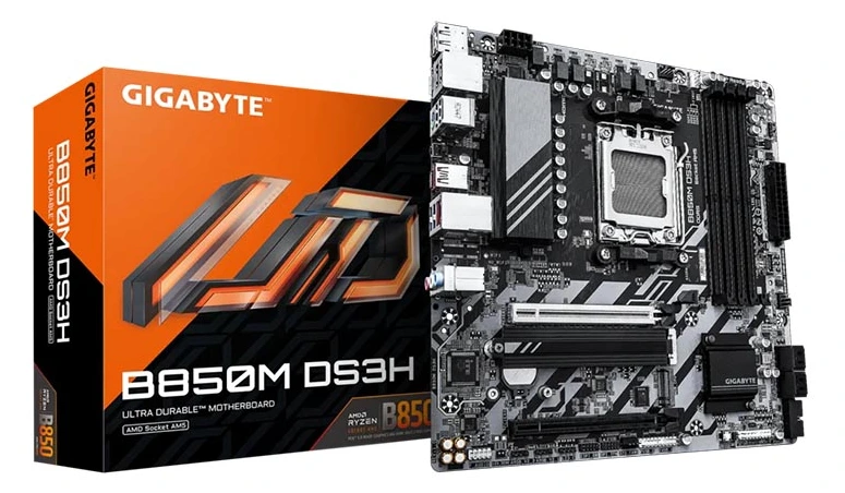 MB Gigabyte B850M DS3H AM5 DDR5 8200MHz OC/2xM.2/2.5Gb/Type-C/PCIe 5.0/HDMI/2xDP