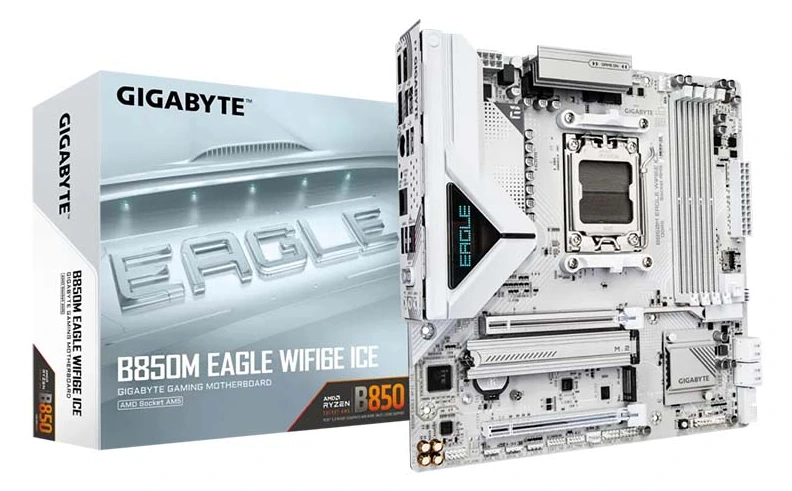 MB Gigabyte B850M EAGLE WIFI6E ICE DDR5 AM5 8200MHz OC/2xM.2/BT5.3/2.5Gb/Type-C/PCIe 5.0/2xDP/HDMI