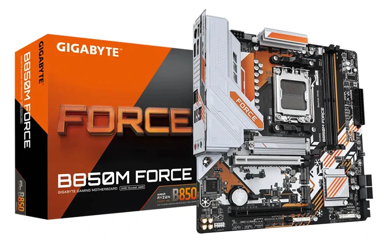 MB Gigabyte B850M FORCE DDR5 AM5 X3D 9600MHz OC/3xM.2/2.5Gbit LAN/USB3.2/Type-C/PCIe 5.0/HDMI/DP