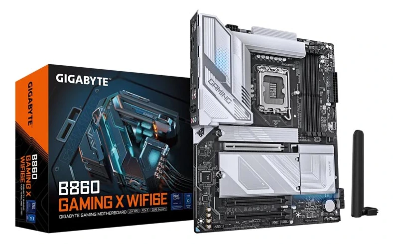 MB Gigabyte B860 GAMING X WIFI6E LGA1851 DDR5 9066MHz OC/3xM.2/BT 5.3/2.5Gb/PCIe5.0/Type-C/HDMI/DP