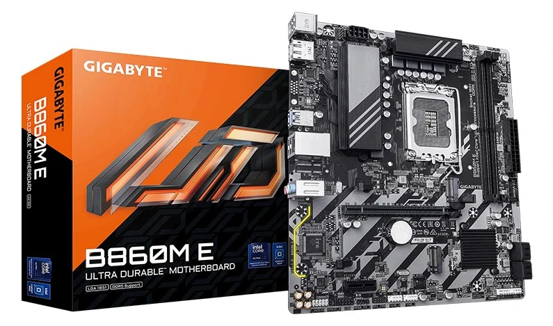 MB Gigabyte B860M E LGA1851 DDR5 8800MHz OC/2xM.2/1Gbit LAN/PCIe4.0/HDMI/DP