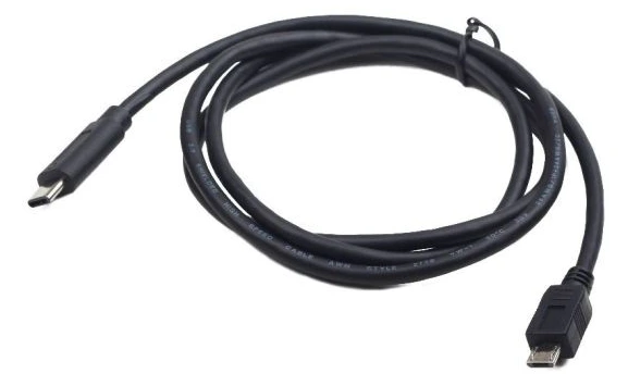 Кабел Cable USB 2.0 Micro BM to Type-C 1m Gembird Black Professional