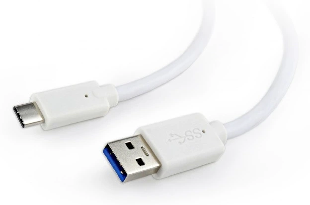 Кабел Cable USB 3.0 AM to Type-C 1m Gembird White