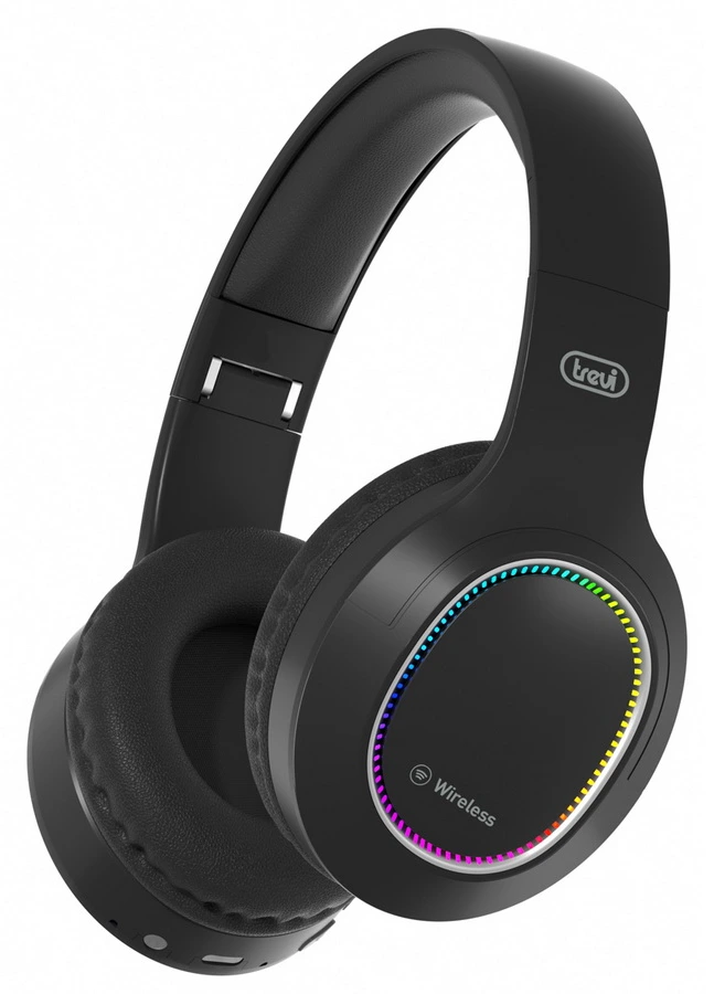Headphones Trevi DJ 12E60 Bluetooth w/Mic LED Black