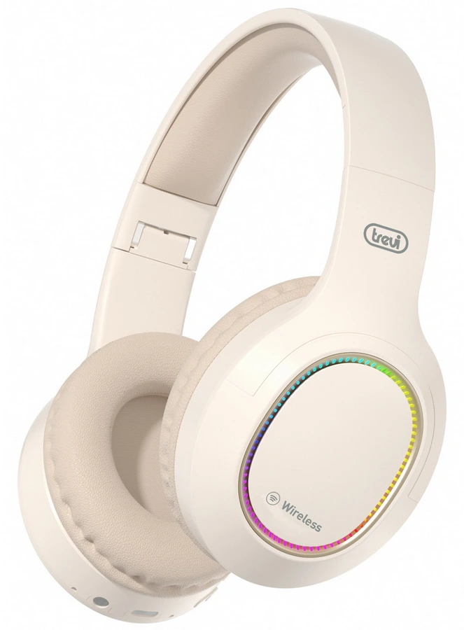 Headphones Trevi DJ 12E60 Bluetooth w/Mic LED Cream