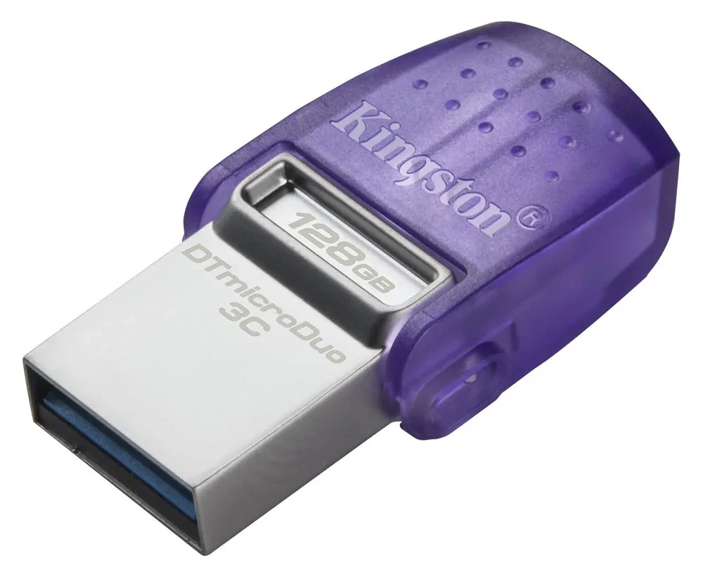 USB Drive 128GB Kingston DataTraveler microDuo 3C Gen3 USB 3.2 OTG Support