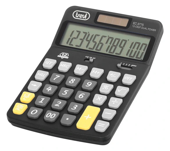 Calculator Trevi EC 3775 Battery/Solar Power 12 Digits Black