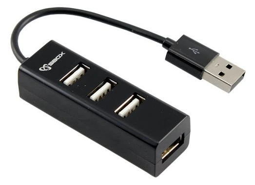 USB HUB 2.0 4-Port SBOX H-204 Black