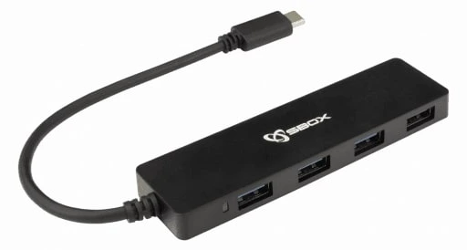USB HUB 3.0 4-Port SBOX H-404C Black