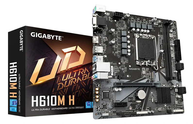 MB Gigabyte H610M H DDR5 LGA1700 5600MHz/SATA3/M.2/USB3.2/Gbit LAN/PCIe 4.0/HDMI/VGA