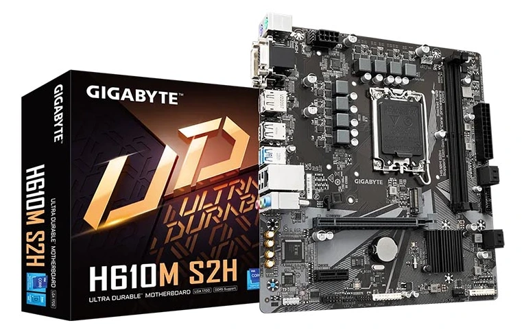 MB Gigabyte H610M S2H V2 DDR5 LGA1700 5600MHz SATA3 M.2 USB3.2 GBit LAN PCIe 4.0 HDMI/VGA/2xDP