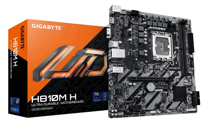 MB Gigabyte H810M H DDR5 LGA1851 6400MHz/SATA3/M.2/USB3.2/Gbit LAN/PCIe 4.0/HDMI/VGA