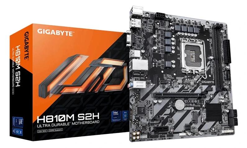 MB Gigabyte H810M S2H DDR5 LGA1851 6400MHz/SATA3/M.2/USB3.2/Gbit LAN/PCIe 4.0/HDMI/DP/VGA