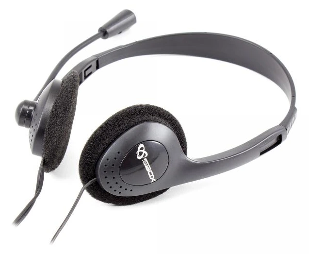 Headphones SBOX HS-201 w/Microphone Black