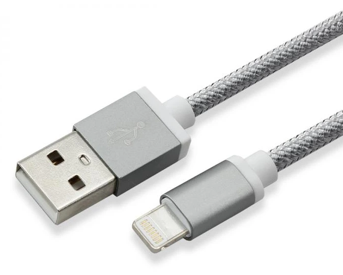 Кабел USB Cable for Apple Lightning SBOX 1.5m Grey