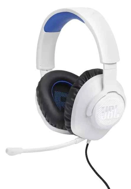 Headphones JBL Gaming Quantum 100P Console Headset White Blue w/micr.